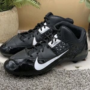 Nike Alpha Strike Mens Size 12 Cleats Black White